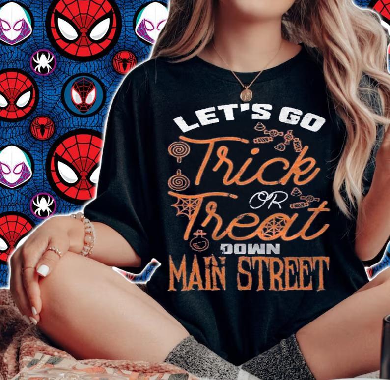 Lets Go Trick Or Treat Down Main Street Halloween Shirt t-shirt woman shirt