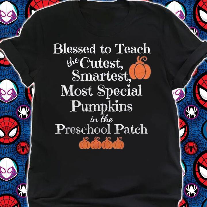 Preschool Teacher Cutest Pumpkins Halloween Thanksgiving Shirt t-shirt shirt