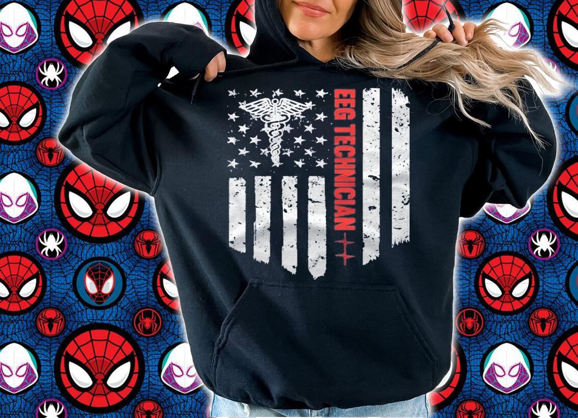 Eeg Technician American Flag Patriotic Medicine Gift Shirt t-shirt hoodie