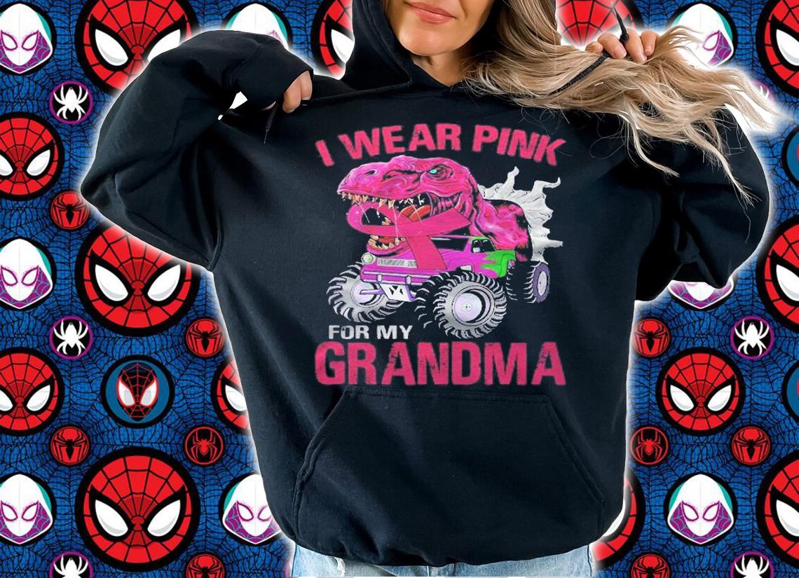 I Wear Pink For My Grandma Breast Cancer Dinosaur Shirt t-shirt