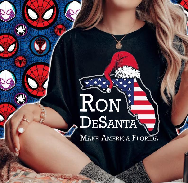 Make America Florida Ron DeSanta DeSantis Election Christmas T-Shirt t-shirt
