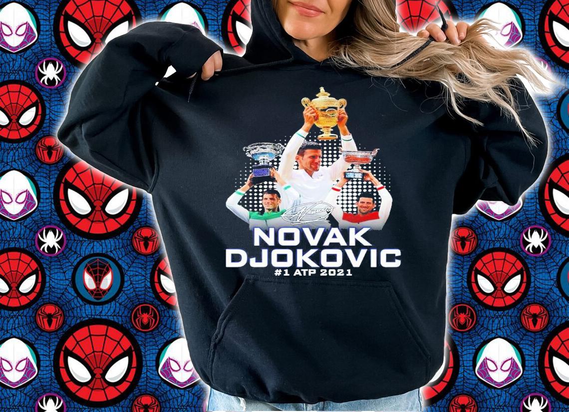 Novak Djokovic #1 ATP 2021 Signatures Shirt t-shirt hoodie