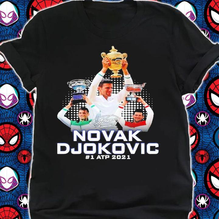 Novak Djokovic #1 ATP 2021 Signatures Shirt t-shirt shirt