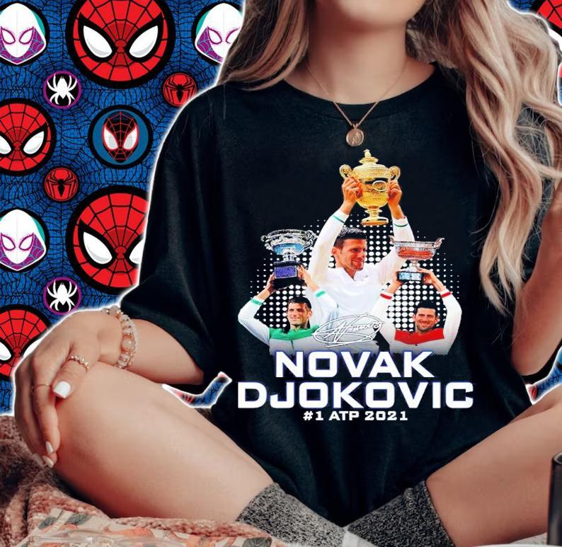 Novak Djokovic #1 ATP 2021 Signatures Shirt t-shirt woman shirt
