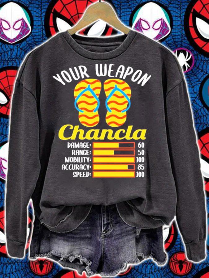 Your Weapon La Chancla Latino Mexican Mom Spanish shirt t-shirt sweatshirt