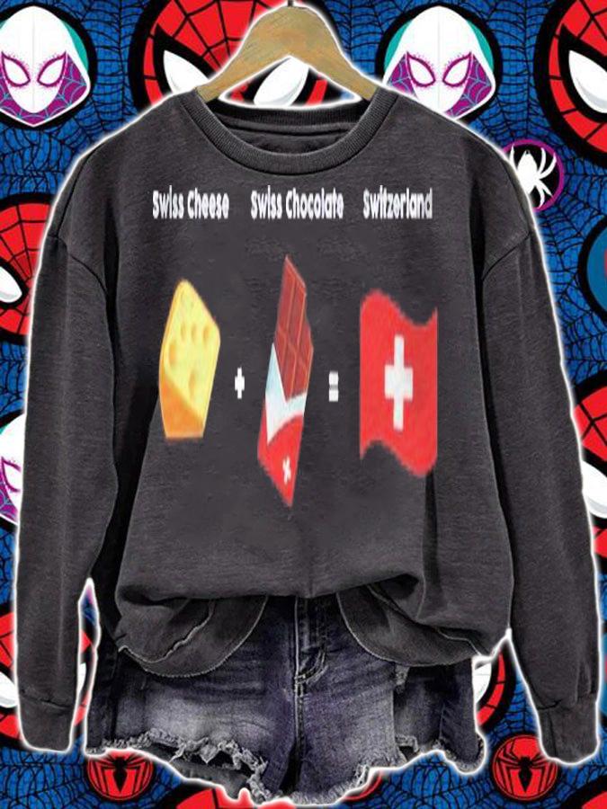 Swiss Cheese Chocolate Switzerland Country Travel Shirt t-shirt sweatshirt