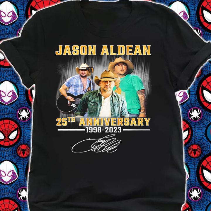Jason Aldean 25th Anniversary 1998-2023 Signature t-shirt shirt
