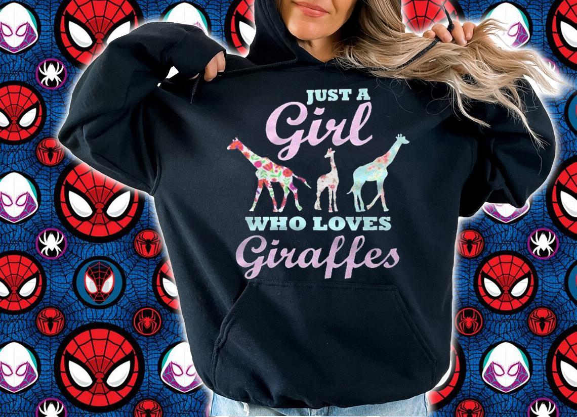 Just A Girl Who Loves Giraffes Funny Cute Giraffe Lovers Shirt t-shirt