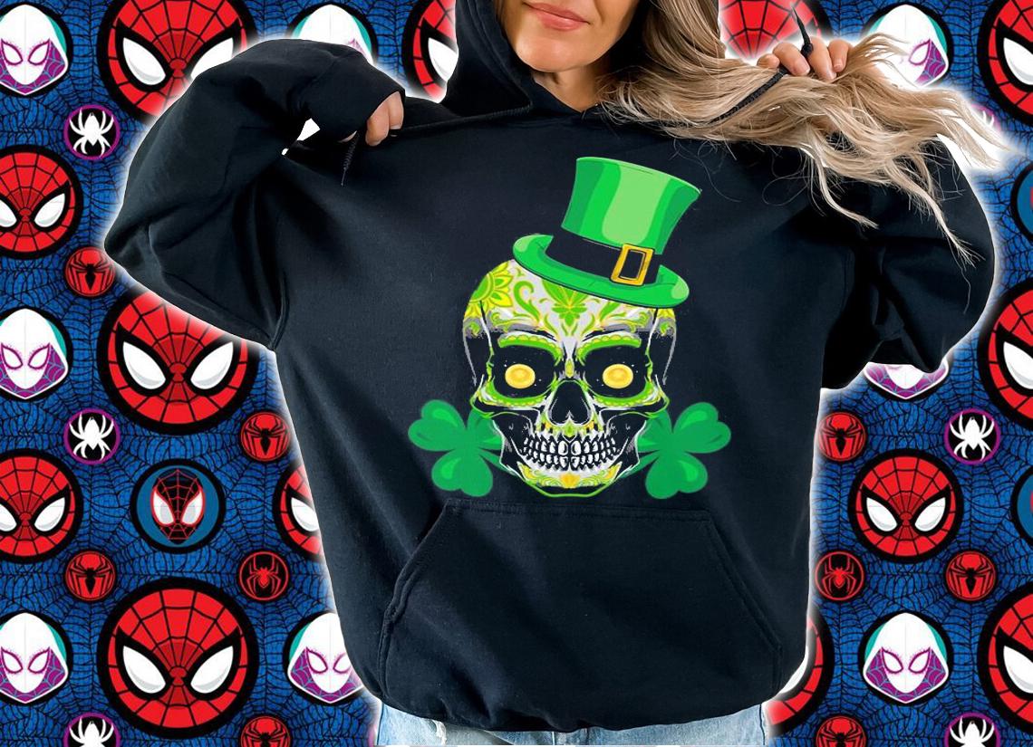 Lucky Shamrock Shirt Sugar Skull Saint Patricks Day T-Shirt t-shirt