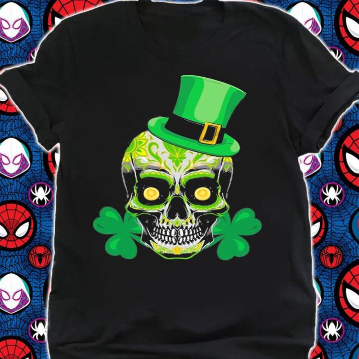 Lucky Shamrock Shirt Sugar Skull Saint Patricks Day T-Shirt t-shirt