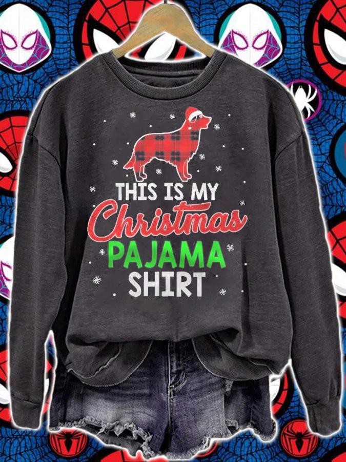 This Is My Christmas Pajama Shirt Golden Retriever Dog Gift shirt t-shirt sweatshirt
