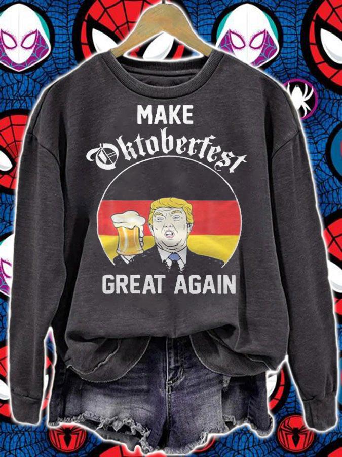 Trump Beer Mug Gift Make Oktoberfest Great Again T-Shirt t-shirt sweatshirt