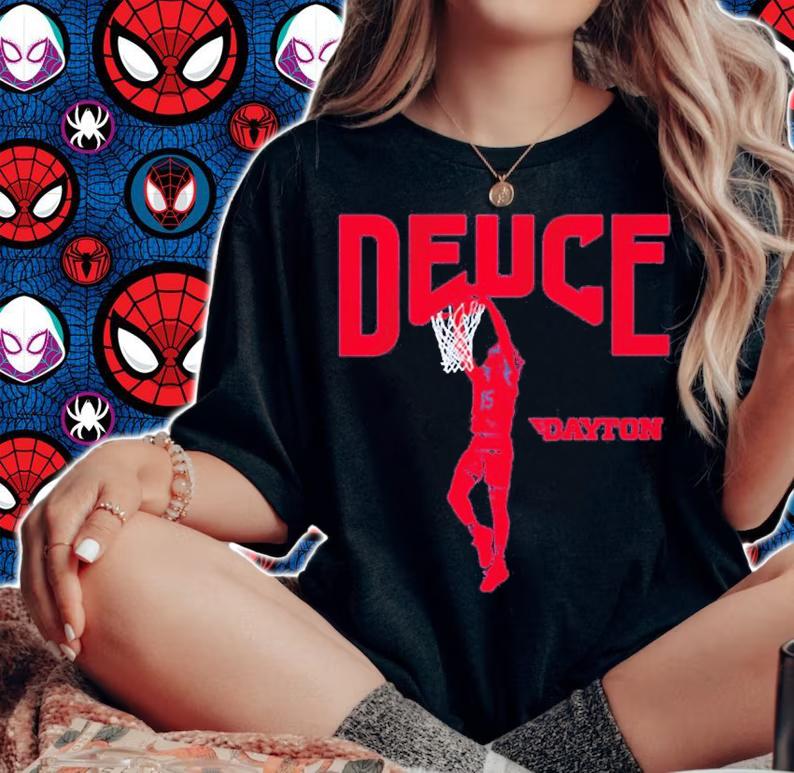 Dayton Basketball Daron Holmes II Deuce Shirt t-shirt woman shirt