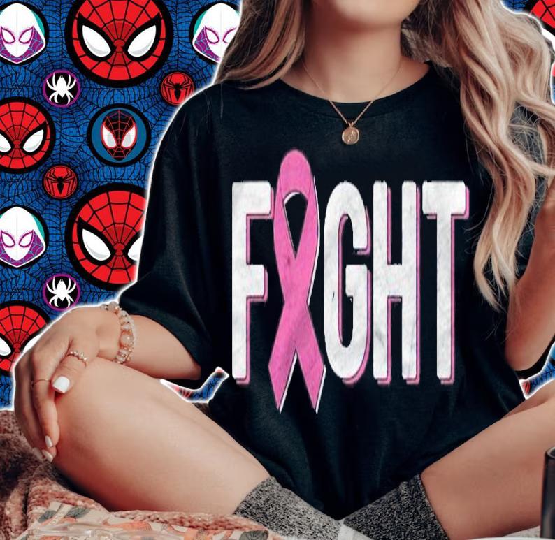 Fight Pink Breast Cancer Awareness Pink October Grunge Shirt t-shirt