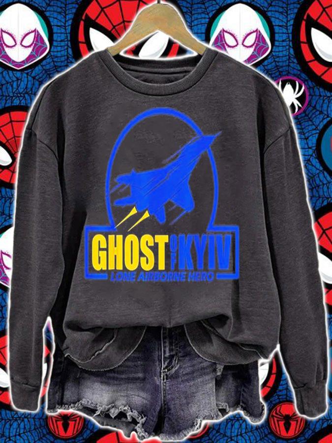Ghost Of Kyiv Lone Airborne Hero I Stand With Ukraine Peace Ukraine T-Shirt t-shirt sweatshirt