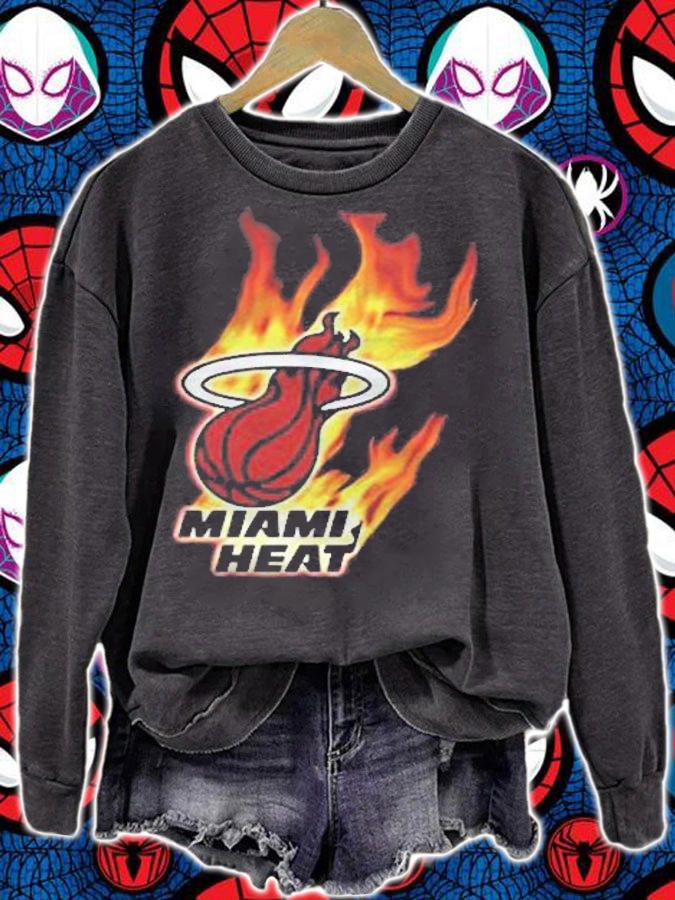 Miami Heat fire logo unisex t-shirt t-shirt sweatshirt