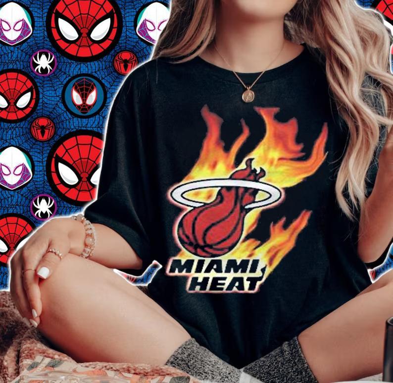 Miami Heat fire logo unisex t-shirt t-shirt woman shirt