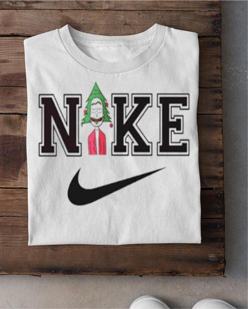 Nike Logo Rick Sanchez Christmas t-shirt