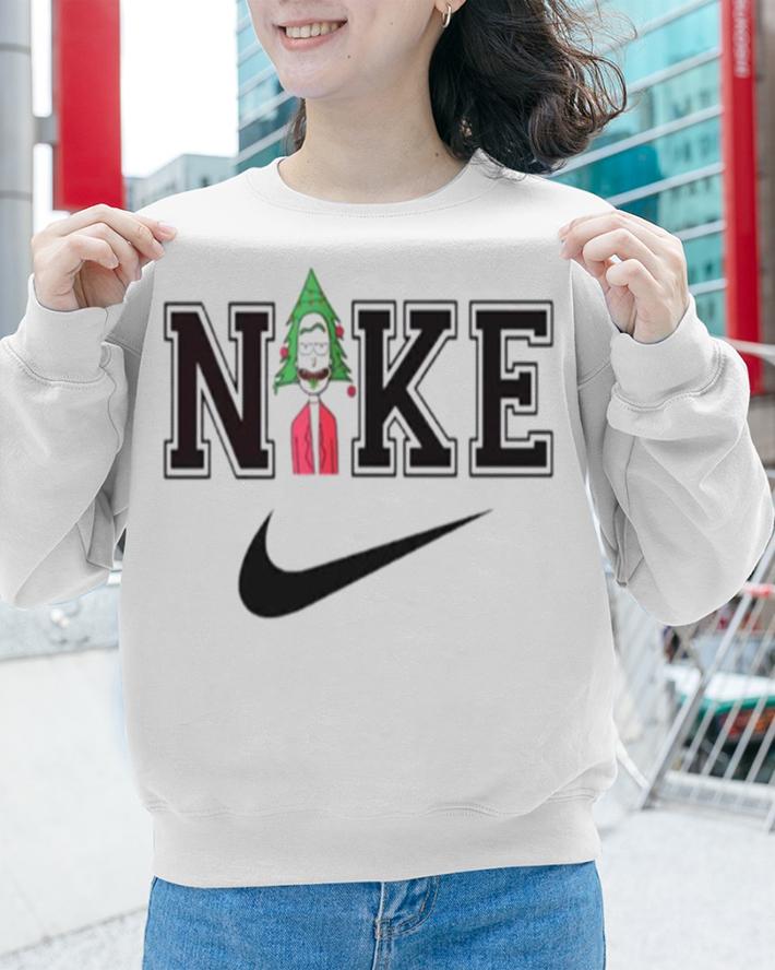 Nike Logo Rick Sanchez Christmas t-shirt