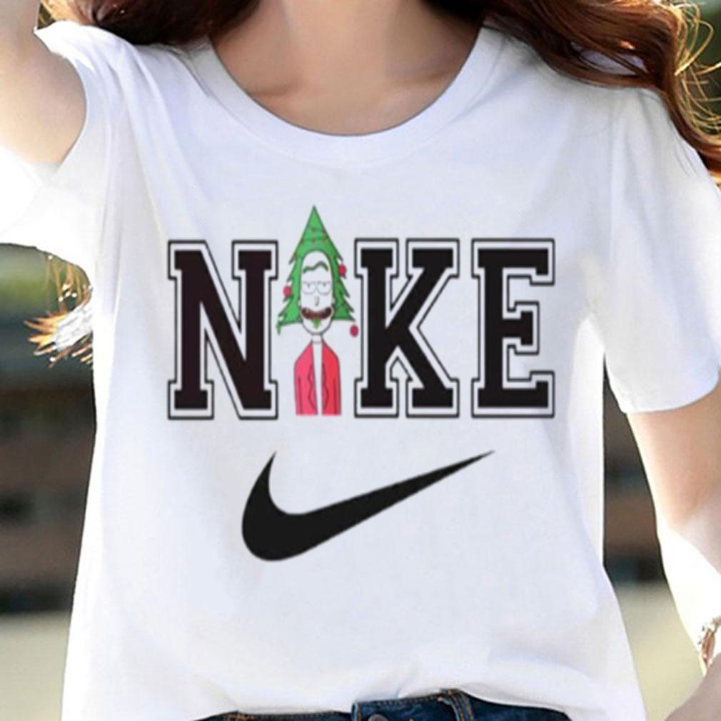 Nike Logo Rick Sanchez Christmas t-shirt