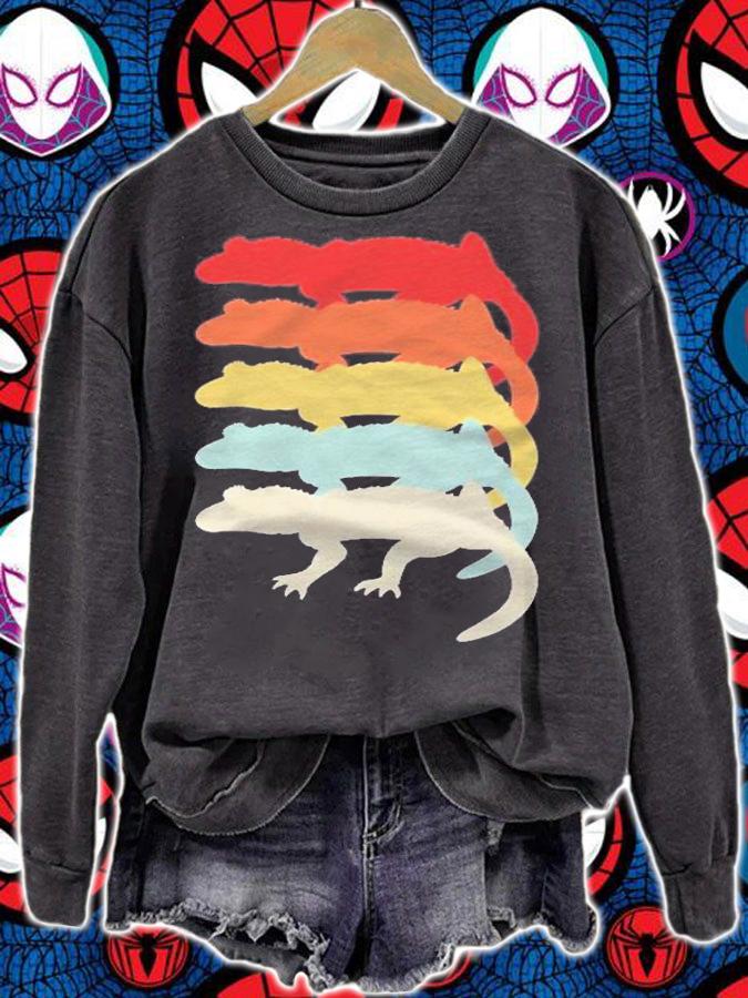 Crested Gecko Eyelash Lizard Retro Reptil Herpetologist Gift Shirt