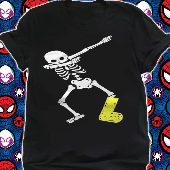 Funny Injury Dabbing Skeleton Broken Leg Gift Kids Adult T-shirt shirt