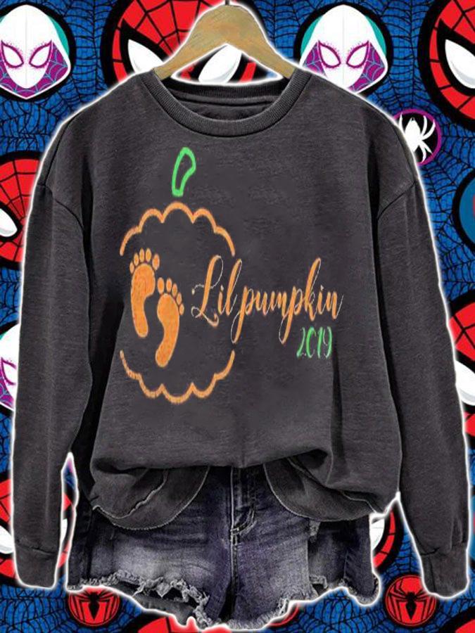 Halloween Shirt Lil Pumpkin 2021 Pregnancy Costume Shirt