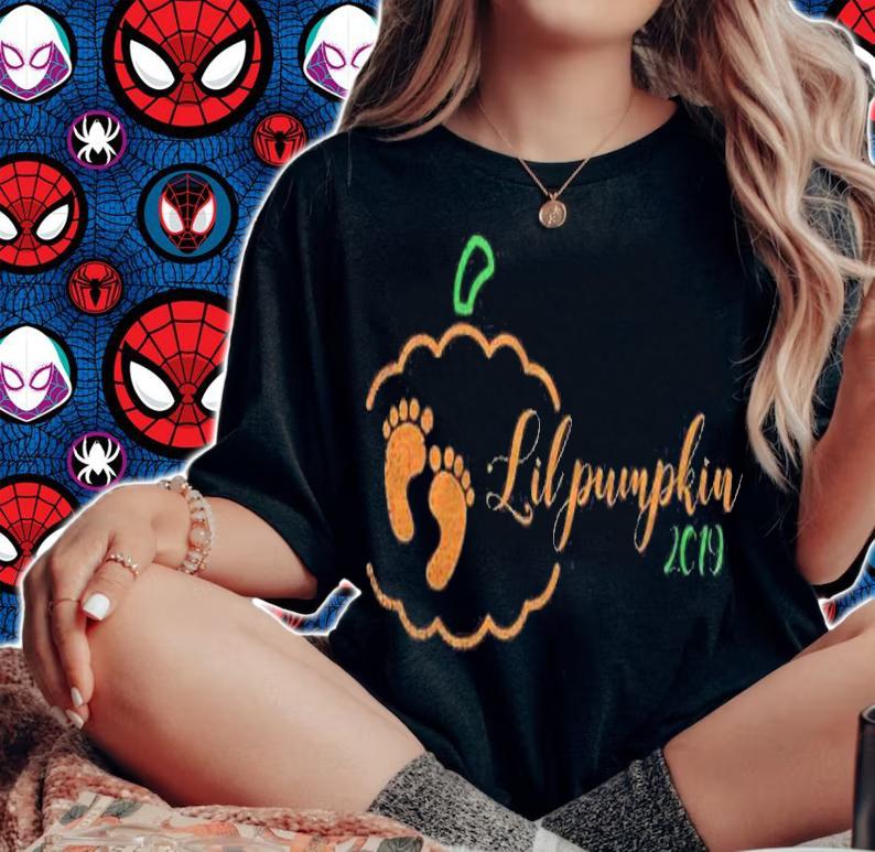 Halloween Shirt Lil Pumpkin 2021 Pregnancy Costume Shirt