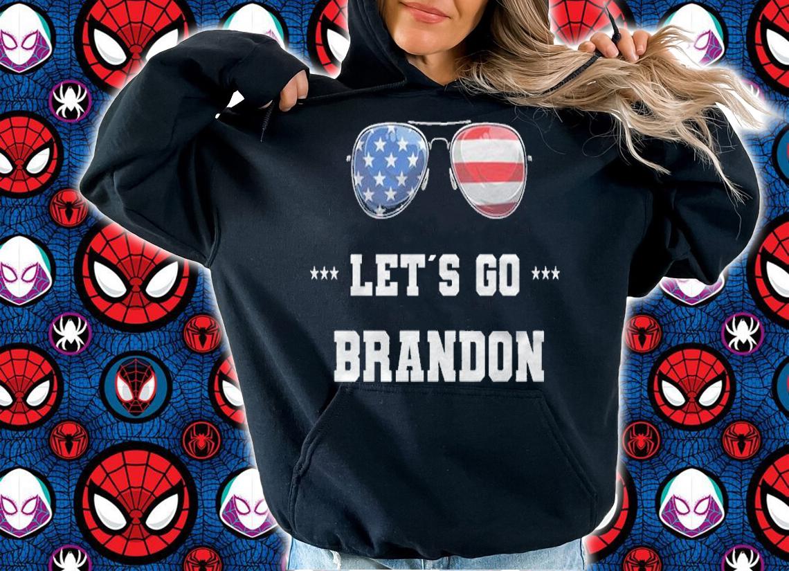 Hot let's Go Brandon Conservative USA Flag T-Shirt hoodie
