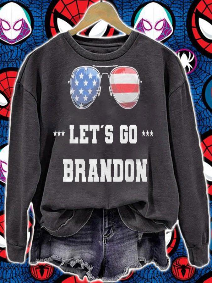 Hot let's Go Brandon Conservative USA Flag T-Shirt sweatshirt