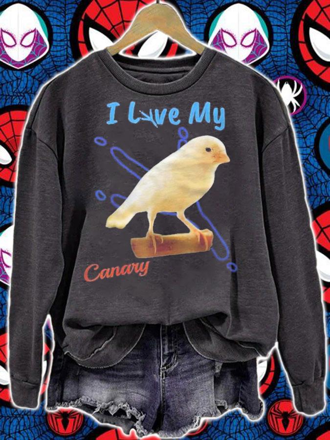 I Love My Canary Best Bird Lover Talon Print ! Shirt