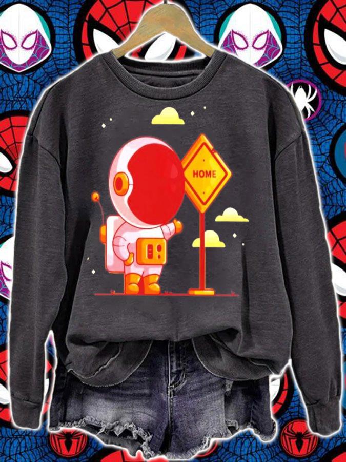 Planet Space Galaxy Astronaut Children Moon Print Star Sky Boys Shirt sweatshirt