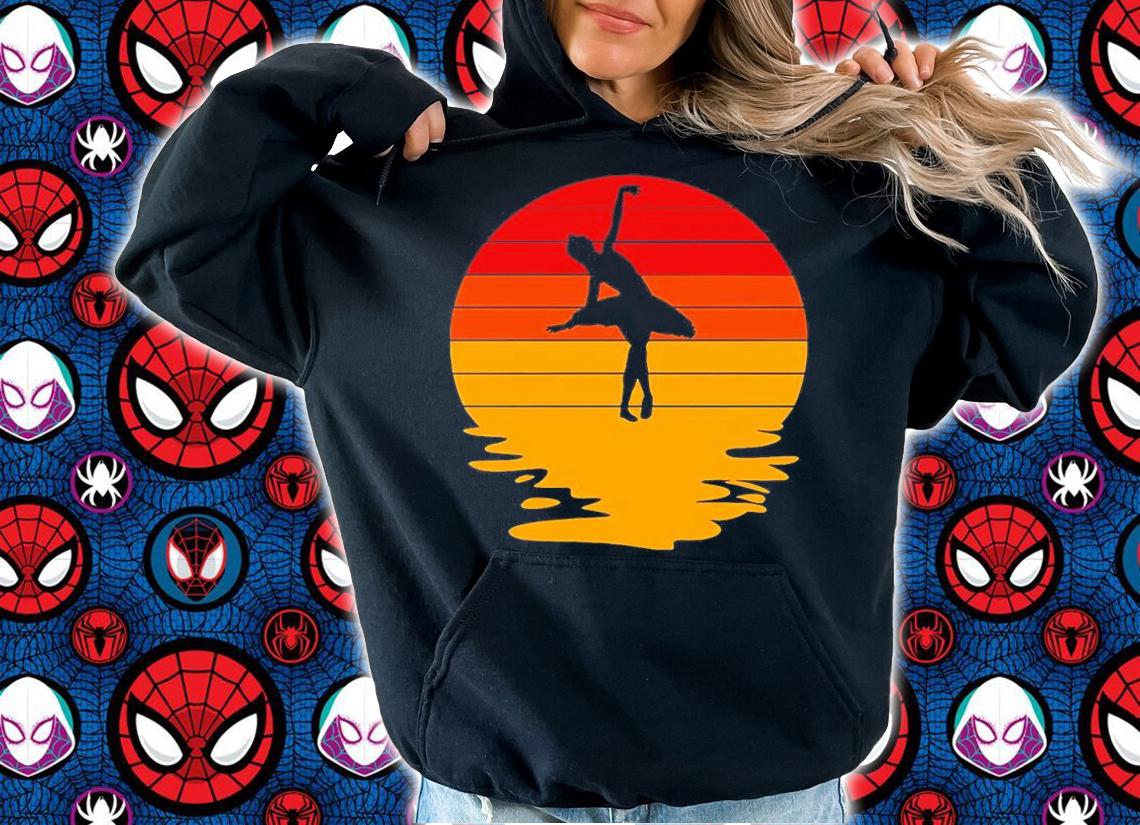 Rainbow Sunset Ballerina Cute Ballet Vintage T-Shirt hoodie