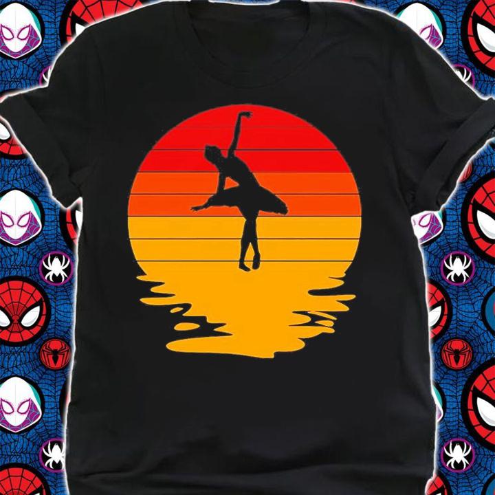 Rainbow Sunset Ballerina Cute Ballet Vintage T-Shirt shirt
