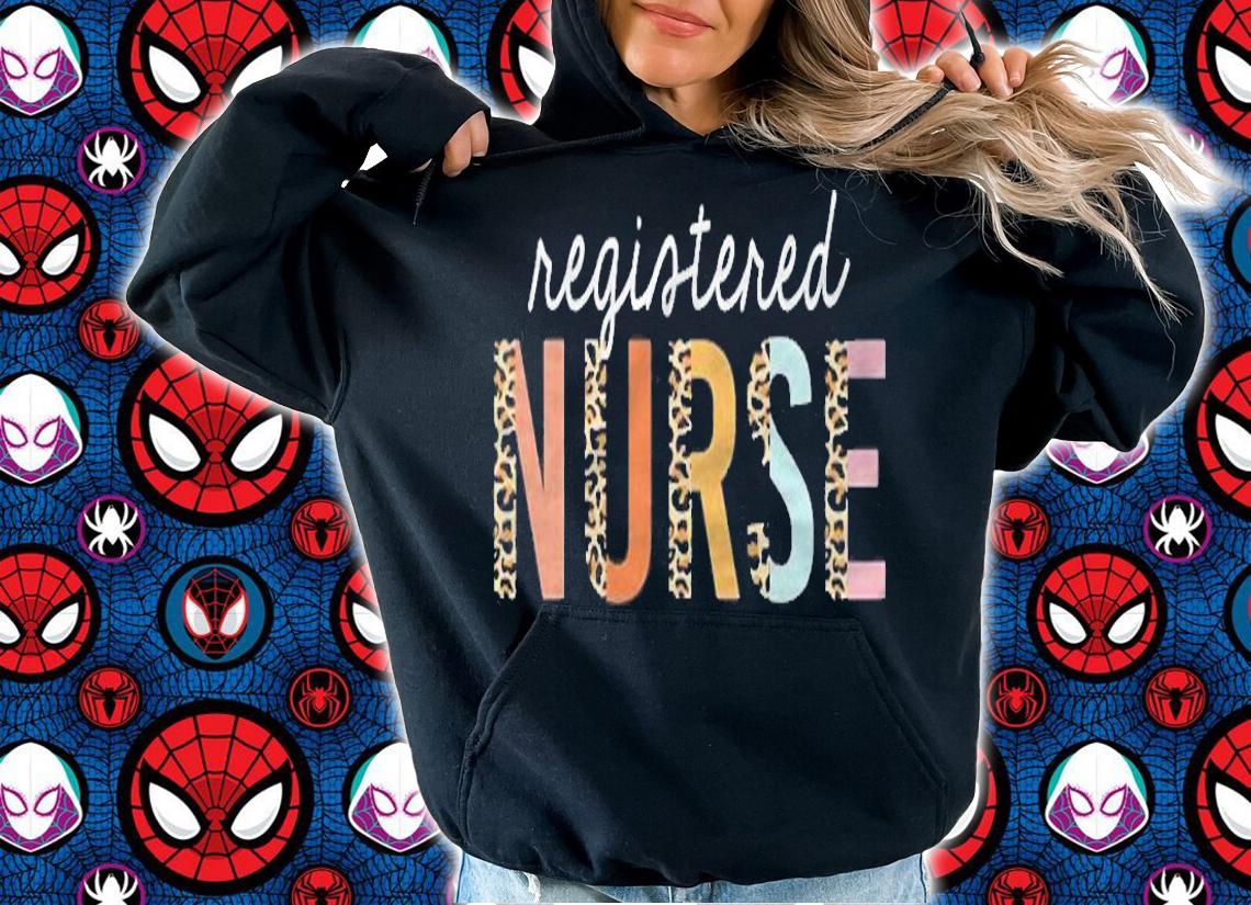 Rn Nurse Leopard Print Registered Nurse Nursing School Women Shirt hoodie