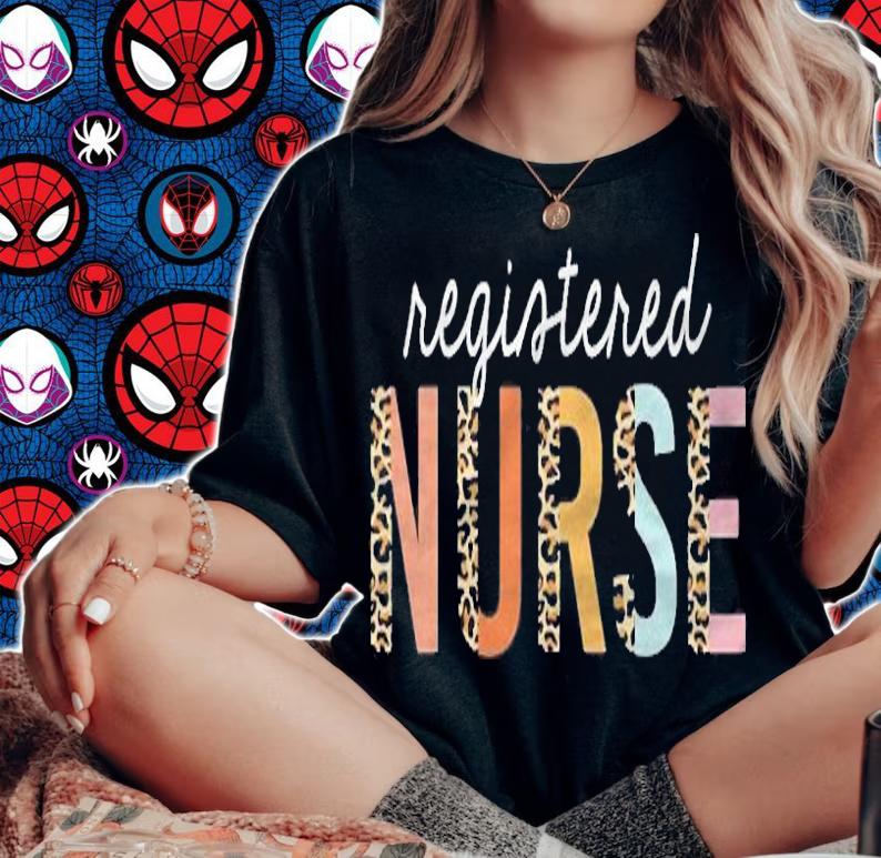 Rn Nurse Leopard Print Registered Nurse Nursing School Women Shirt woman shirt