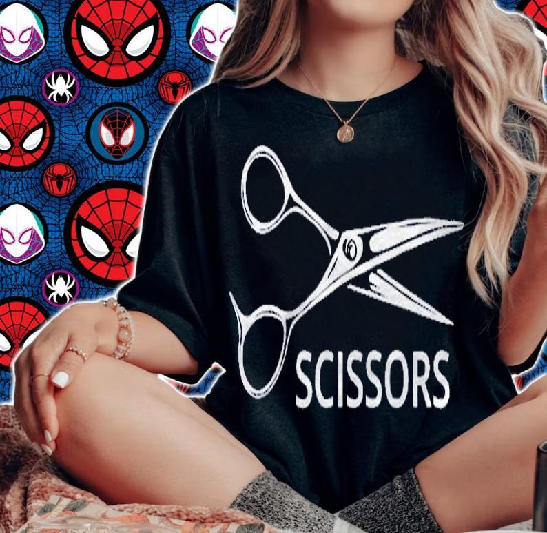 Scissors Costume Rock Paper Scissors Simple Halloween Shirt woman shirt