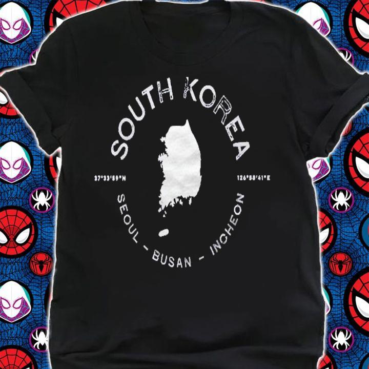 South Korea Seoul Busan Graphic Vintage Retro Pullover Shirt shirt