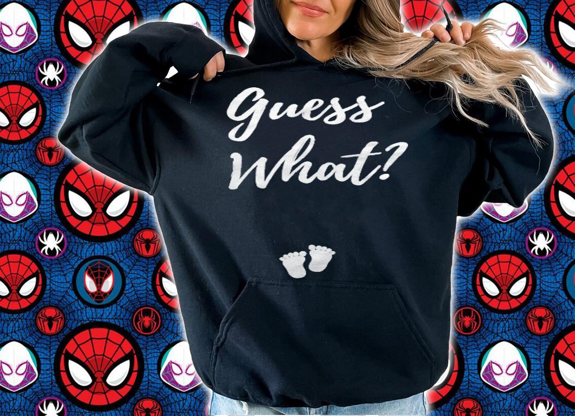 Womens Guess What Pregnancy Announcement Expecting Mom Baby Girl T-shirt hoodie
