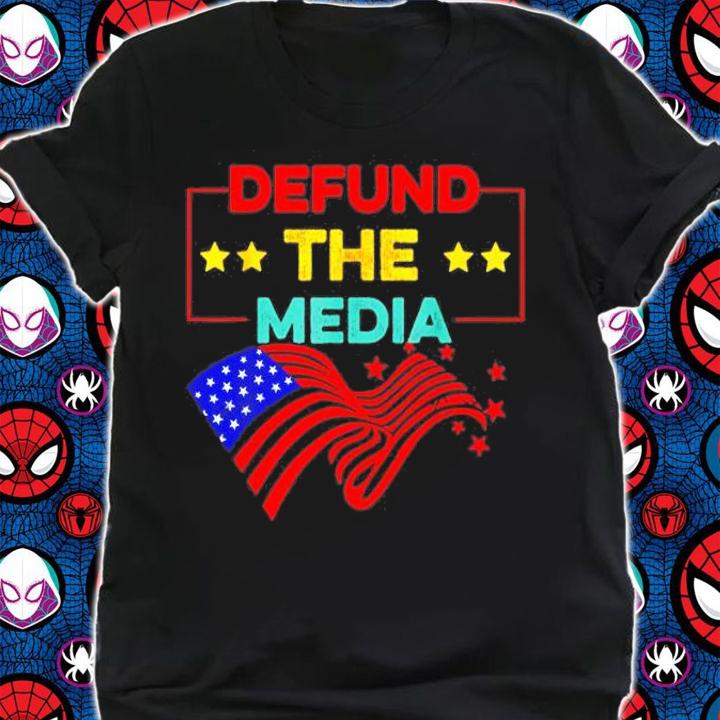 Defund the media Anti Fake news Vintage T-Shirt shirt