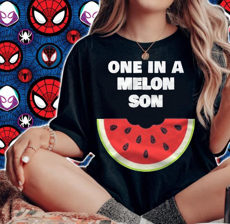 One In A Melon Son Fun Watermelon Quote Gift Shirt
