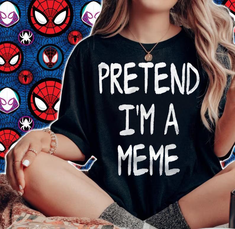 Pretend Im A Meme Lazy Halloween Costume Party Shirt