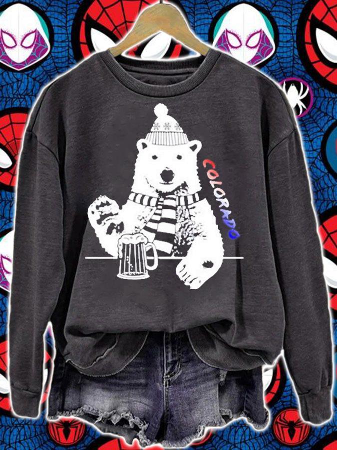 Colorado Bear And Beer Colorado Graphic Design Shirt sweatshirt