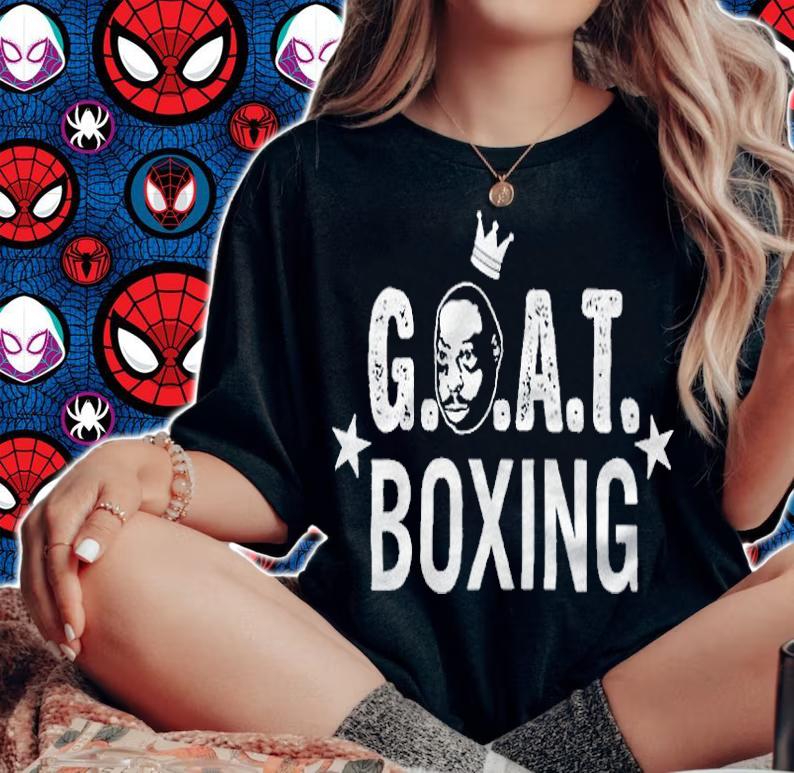 G O A T boxing crown T-shirt woman shirt