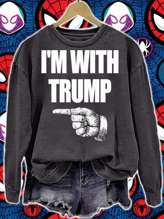 I'm With Trump Halloween Matching Trump Costume T-Shirt sweatshirt