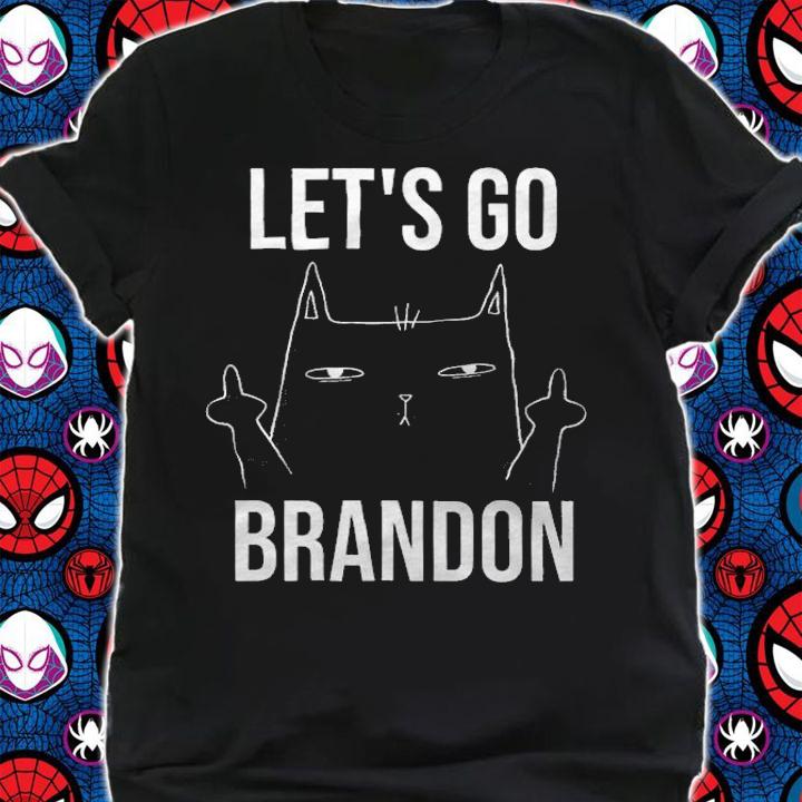 Trending let's Go Brandon Cat Fuck T-Shirt Anti Biden T-Shirt shirt
