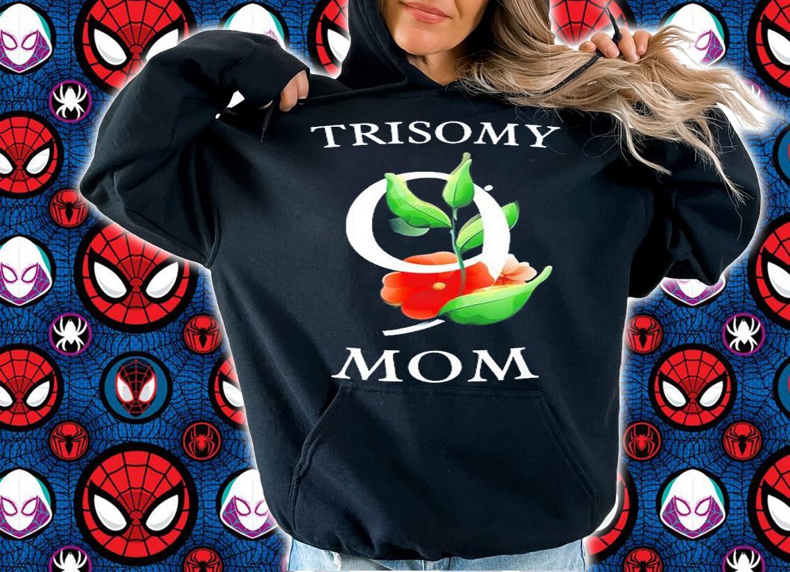 Trisomy 9 Awareness Day Mom Floral Big 9 T-Shirt