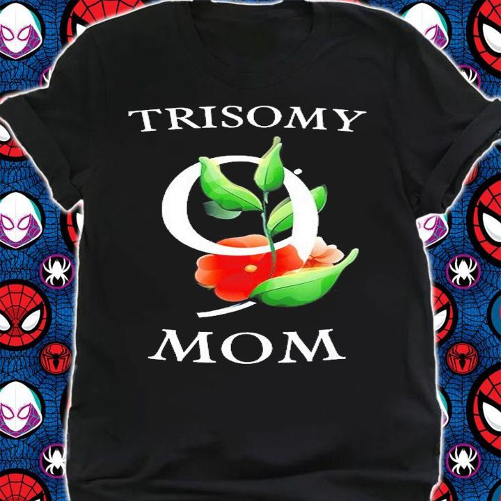 Trisomy 9 Awareness Day Mom Floral Big 9 T-Shirt