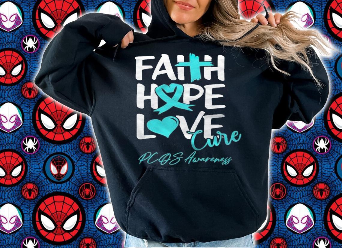 Faith hope love cure PCOS awareness shirt