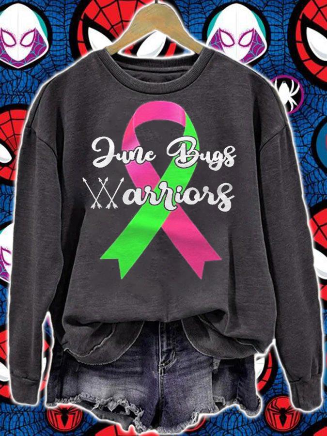 June Bugs Warriors Breast Cancer Awareness 2 Sided Shirt sweatshirt